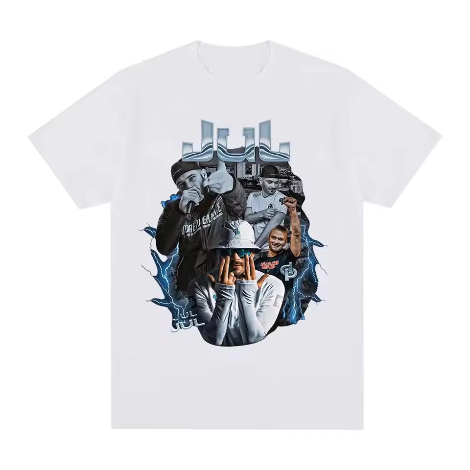 Casual Cotton Graphic T shirt, French Rapper Jul Print Women And Men Comfortable T shirt