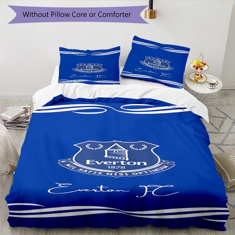 Fc Crest Design Printed Pattern Duvet Cover Set – includes 1 duvet cover and 2 matching pillowcases Bedroom decor Christmas gifts