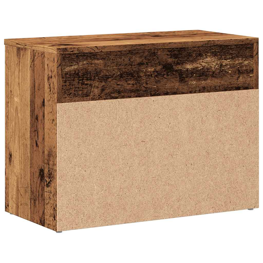 Shoe Bench with Rustic Wood Look 60 x 30 x 45 cm Engineered Wood