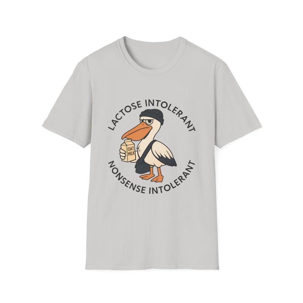 Unisex Softstyle Funny Pelican Oat Milk T-Shirt - Lactose Free