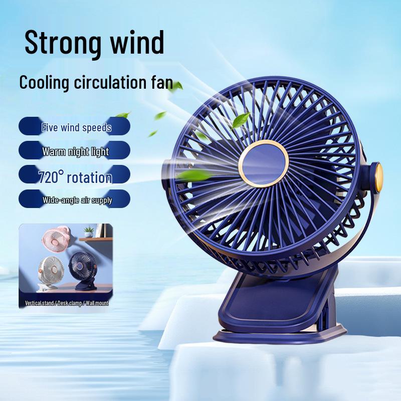 Portable Clip-On Fan for Outdoor Camping: Strong Wind, Summer Cooling Solution for Dorms and Households.