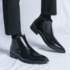 Men’s Motorcycle Boots Retro Street Style Dress Chelsea Boots Tuxedo Wedding Men Fashion Ankle Boots