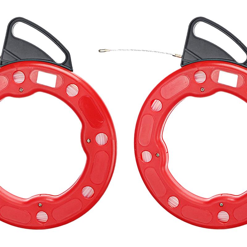 15/20/25/30M 4MM стекловолоконная рыболовная лента катушка съемник стекловолоконный нейлоновый кабелепровод труба тяговый кабель рыболовный инструмент кабель