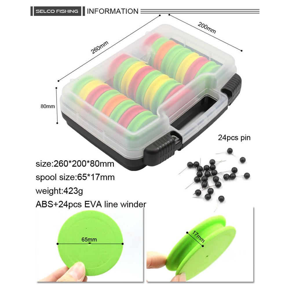 24 шт. Доска для намотки лески с ящиком для рыболовных снастей, намотчик лески, доска для крючков, инструменты для лески, рыболовные аксессуары
