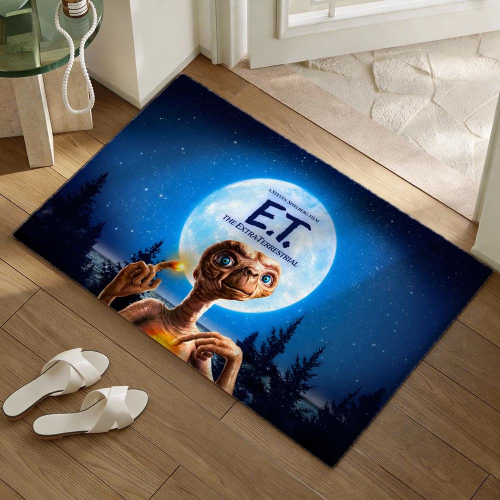 MovieE.T. Floor Mat Soft Flannel Non-Slip Door Mat - Thickened Rug for Living Room Home Decor