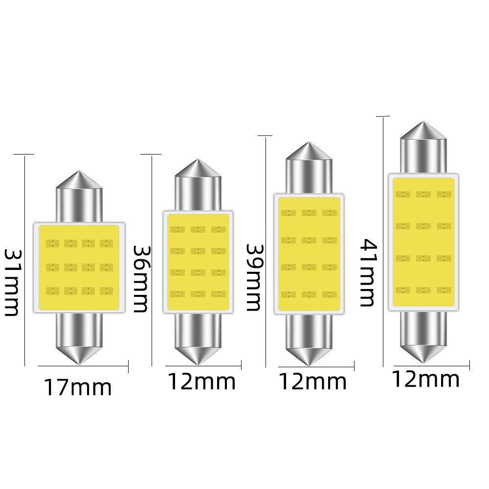 10 шт. 31 мм 36 мм 39 мм 41 мм автомобиль COB интерьер автомобиля светодиодные лампы лампы внутренние купольные светильники пластина