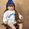 BZDOLL 60 см 24 дюйма Как Настоящий Мягкий Винил Реборн Виниловая Кукла Принцесса Малыш Младенцы Ребенок Подарок на День Рождения Девочкам Играть в Домик
