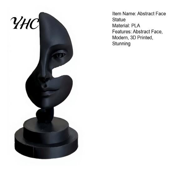 Abstract Human Face Design Art Sculpture, 3D Printed Minimalist Table Ornament, Modern Sculpture Statue for Living Room, Office, Shelf, Coffee