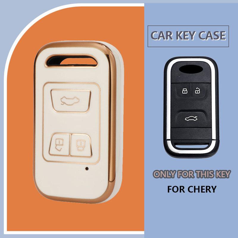 Чехол-брелок из ТПУ для автомобильного ключа с 3 кнопками для Chery Tiggo Arrizo 8 7 5X Аксессуары-защита