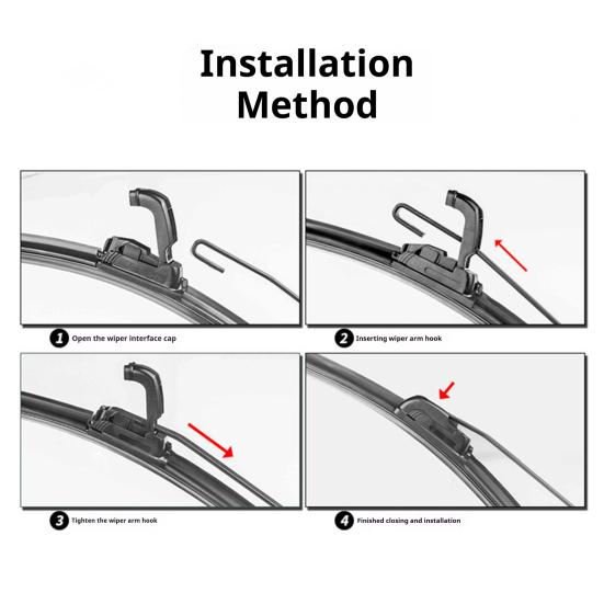 2 шт. Щетки стеклоочистителя Всепогодные Щетки стеклоочистителя Гибридная резина Тихие Передние