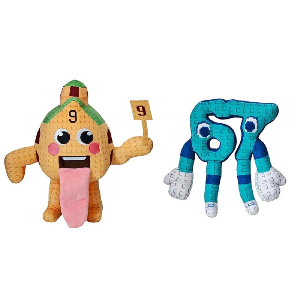 New 25cm Steal A Brainrot Game Plush Funny No. 9 No. 67 Plush Tongue Spitting Handheld Number 9 Stuffed Digital Doll Toy Gift