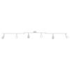 White Ceiling Spotlight with Adjustable Spotlights 176.5 x 12.5 x 13.5 cm Metal