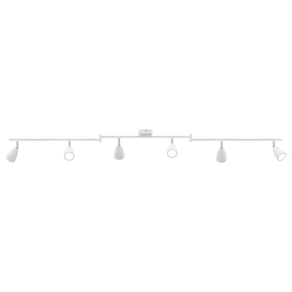 White Ceiling Spotlight with Adjustable Spotlights 176.5 x 12.5 x 13.5 cm Metal