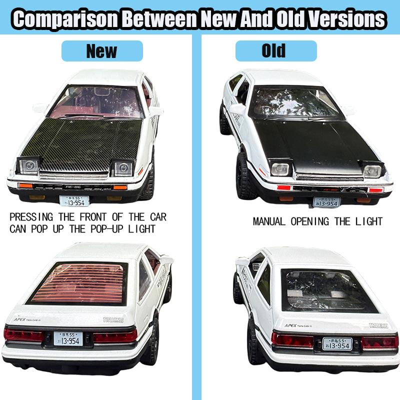 1/32 Масштаб Симуляция Toyota AE86 Металлический Сплав Игрушечная Машина Литые Игрушечные Транспортные Средства Модель для Украшения Миниатюрный Рождественский Подарок Игрушки для Детей Мальчик