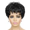Synthetic Hair Short Wigs Women Natural Wigs Black Ombre Brown Wig With Bangs Daily Party Cosplay Use Heart Resistant Fibre Wig