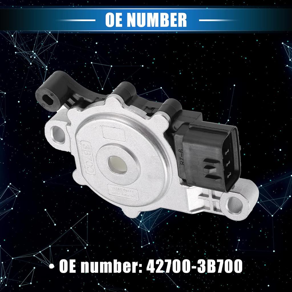 Датчик диапазона трансмиссии Переключатель нейтральной безопасности Многофункциональный переключатель Совместим для Kia Forte 2012-2018, Прочный металл Серебристый тон