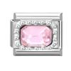 Fashion Shiny Stars Zircon Flowers Cherry Charm Italian Links Fit 9mm Stainless Steel Bracelet Making DIY Jewelry Gifts