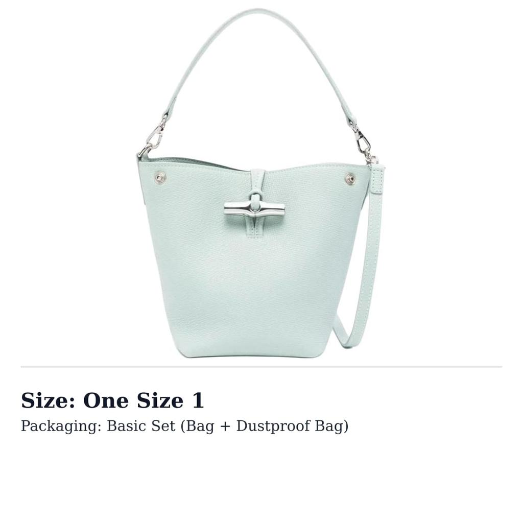 LONGCHAMP Grain Cow Leather Handbag Mini Women's Celadon 10279HFP282