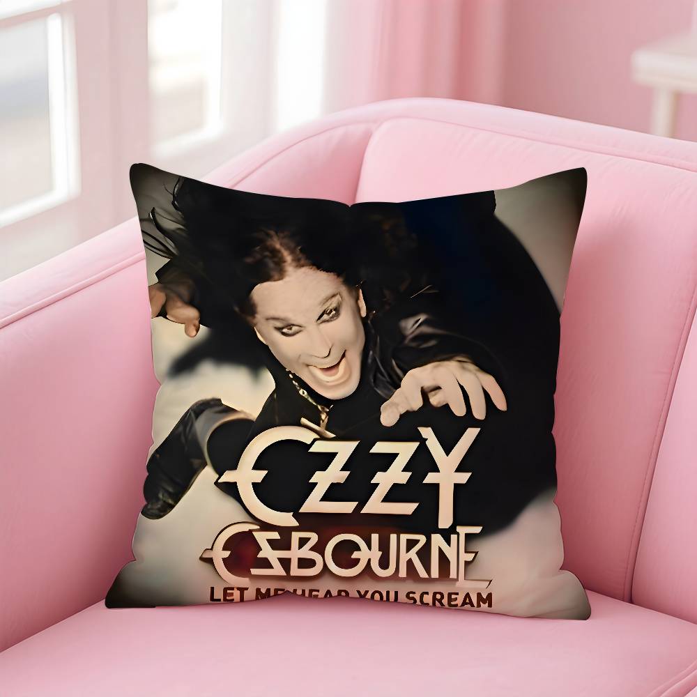 O-Ozzy Osbourne Band Lead Singer Pillow Case Safe Custom Photo Pillow, Anti-Fade Brushed Fleece Cushion, Maternal & Infant Safe.