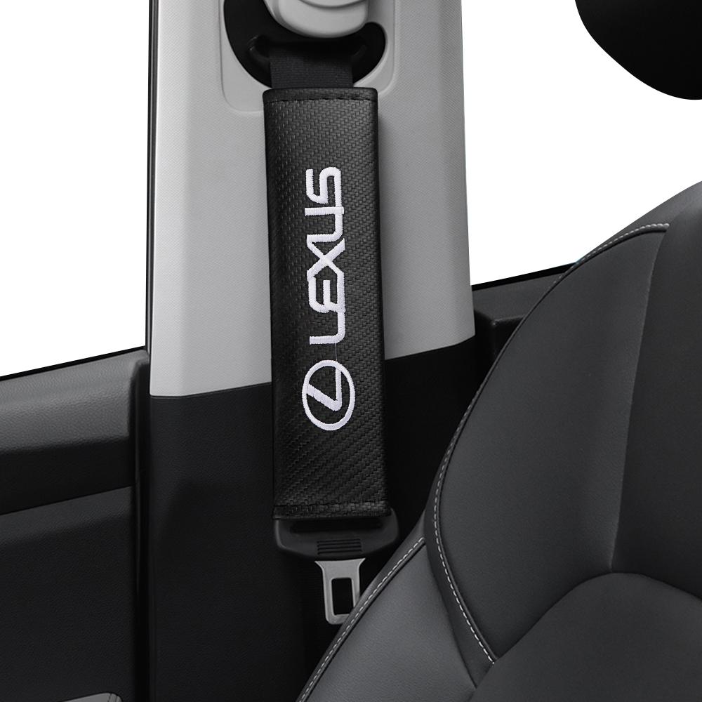 1/2 шт. Накладки на ремень безопасности с регулируемыми плечевыми накладками из углеродного волокна для интерьера автомобиля Lexus LS LC IS350 ES300 GS350 CT200h LX570 RX500h