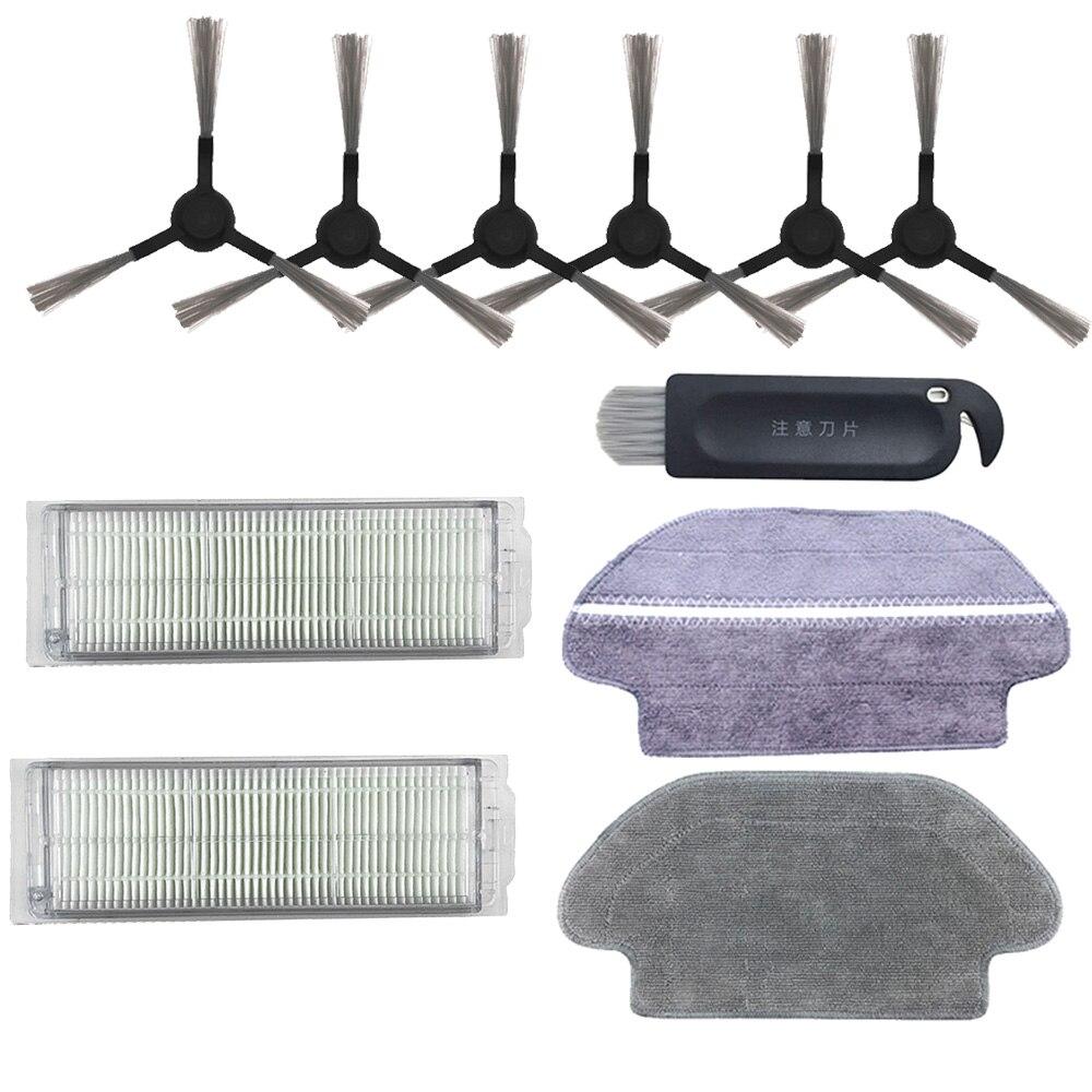 Основная щетка Hepa-фильтр, боковая щетка, ткань для швабры для робота-пылесоса xiaomi STYJ02YM Conga 3490 Viomi V2 PRO, фильтр V-RVCLM21B