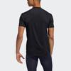 Adidas Футболка приталенного кроя для тренировок с 3 полосками, мужские топы, черная GL0460