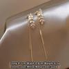 Женские блестящие золотые длинные серьги-подвески с цирконом и колоском Нового дизайна Украшения для модных женских аксессуаров