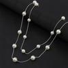 Lady Women Multilayer Jewelry Sweater Chain Pearl Necklace Pendant