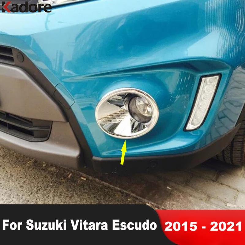 Для Suzuki Vitara Escudo 2015-2018 Хромированная накладка на передний противотуманный фонарь автомобиля, отделка, рамка противотуманной фары, аксессуары