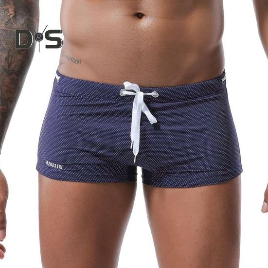 Летние мужские шорты для плавания с низкой посадкой, однотонные пляжные обтягивающие плавки с завязкой на талии, купальник, спортивные шорты для серфинга, плавки