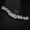 Silver Rhinestone Hairpin Geometric Hair Clip Elegant Toothed Insert Comb  Women