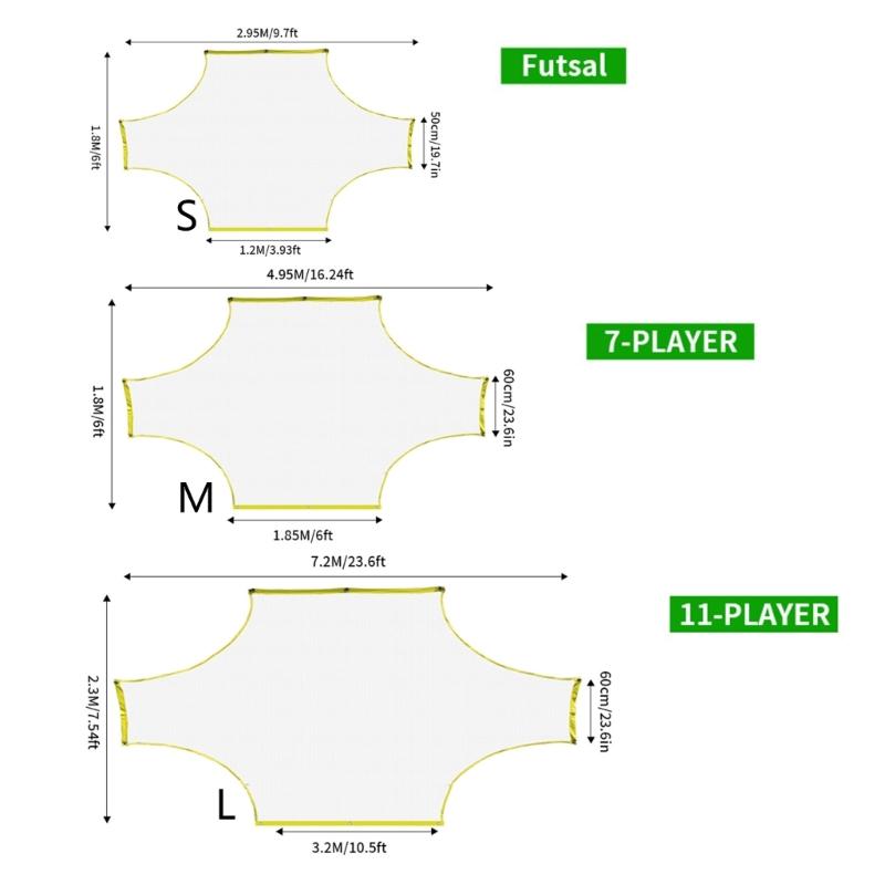Soccer Net Football Training Net Scoring Training Equipment Practice Goal Shots Soccer Targets Sheet Practice Targets Net