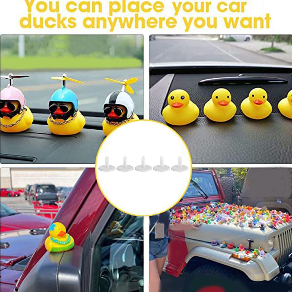 Auto Car Rubber Duck Dashboard Holder Duck Holders For Dash Fixed Display No Rubber Ducks Includes Double-Sided Stickers