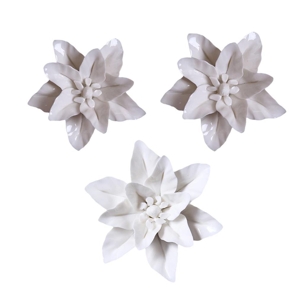 Уникальная керамическая настенная скульптура в виде цветка Современное украшение Компактное произведение искусства Подарок для гостиной, спальни, родственников, друзей