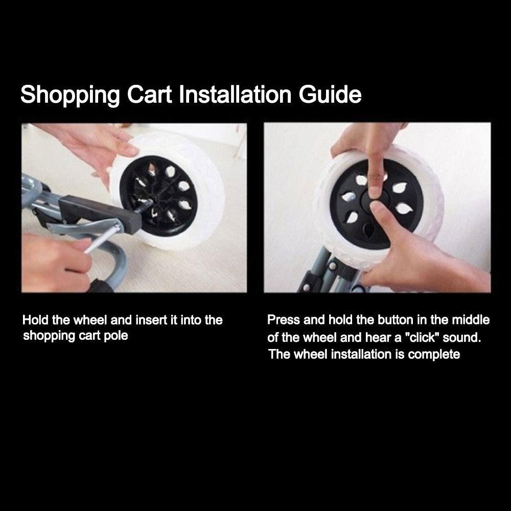 2Pcs Flexible Shopping Cart Wheels 6.3Inch Travelling Trolley Caster Portable Wheelchair Caster