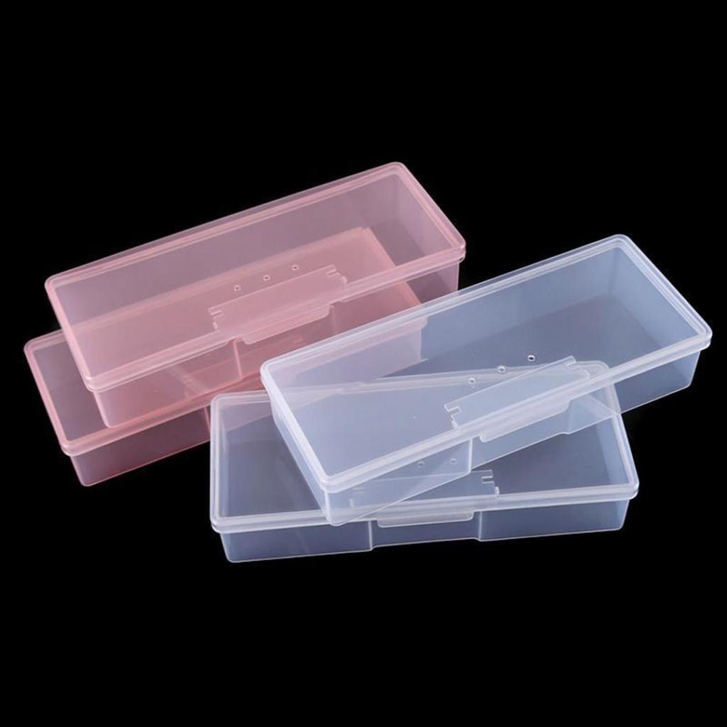 Transparent Nail Supplies Brush Kit Storage Box Plastic Container Organizer Case KTY