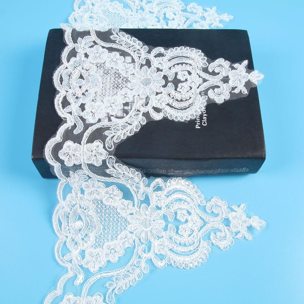 Car Bone Lace Sequins Width 21Cm Bridal Accessories Wedding Dress Veil Lolita Clothing Accessories Lace