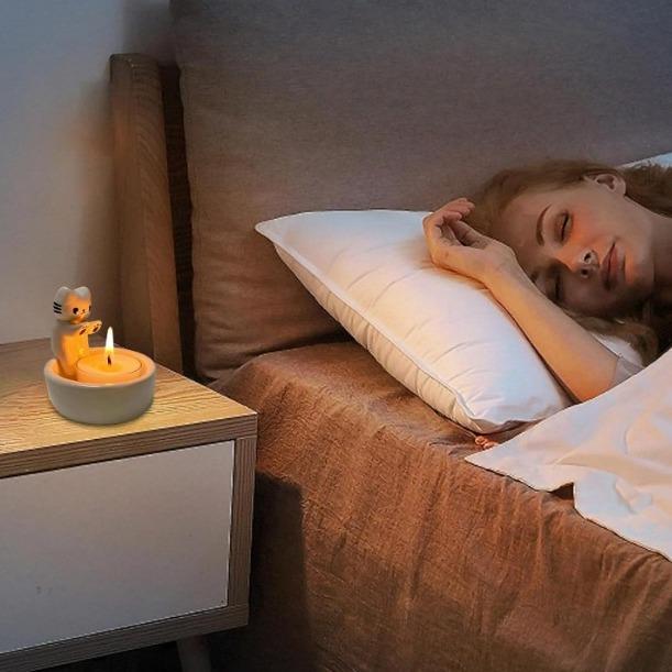 Подсвечники 1 шт. мультяшный котенок украшение для дома украшение для спальни гостиной столовой кухни