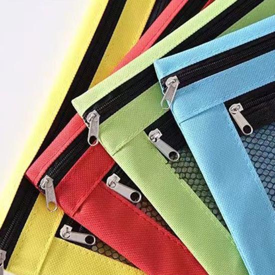 Сумка-карандаш большой емкости с сетчатыми окнами на молнии, сумка для хранения канцелярских принадлежностей, сумка для карандашей для дома, школы