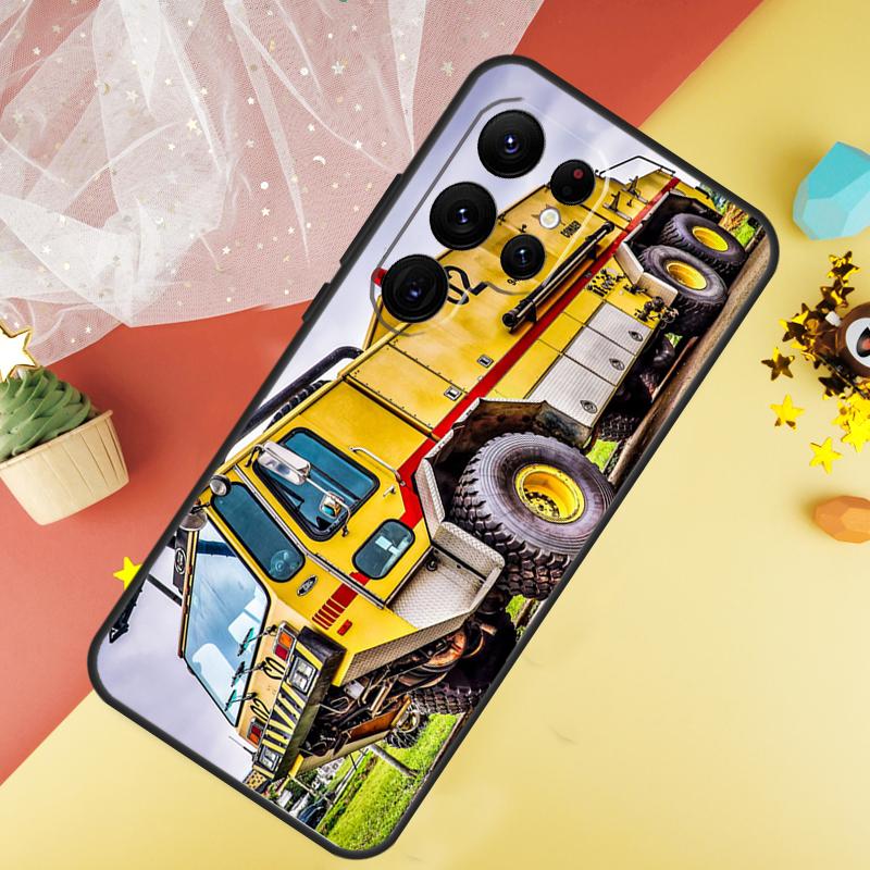 Fire Truck Phone Case For Samsung Galaxy S25 FE S23 S21 S20 S22 S24 S26 Ultra S10 S26 Plus Cover Coque