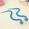 Cartoon Blue Snake Toy Realistic Poseable Snake Figurine Desk Fidget Toy Home Office Desktop Decoration Ornament Collectible Gift