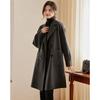 Women's Hepburn Style Double-Sided Wool Blend Mid-Length Coat