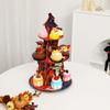 Halloween Cupcake Stand 3 Tier Pumpkin Cardboard Stand Towel Halloween Dessert Serving Tray Holder Spooky Party Decoration