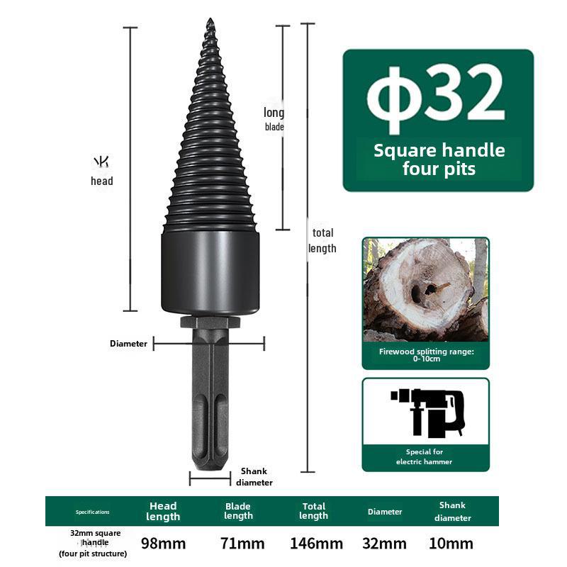 Набор электрических сверл-перфораторов и деревообрабатывающий инструмент с конусным наконечником