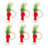 6pcs Christmas Napkin Rings Decoration Napkin Holder for Dining Table Enhancement Elegant Serviette Buckles Accessory