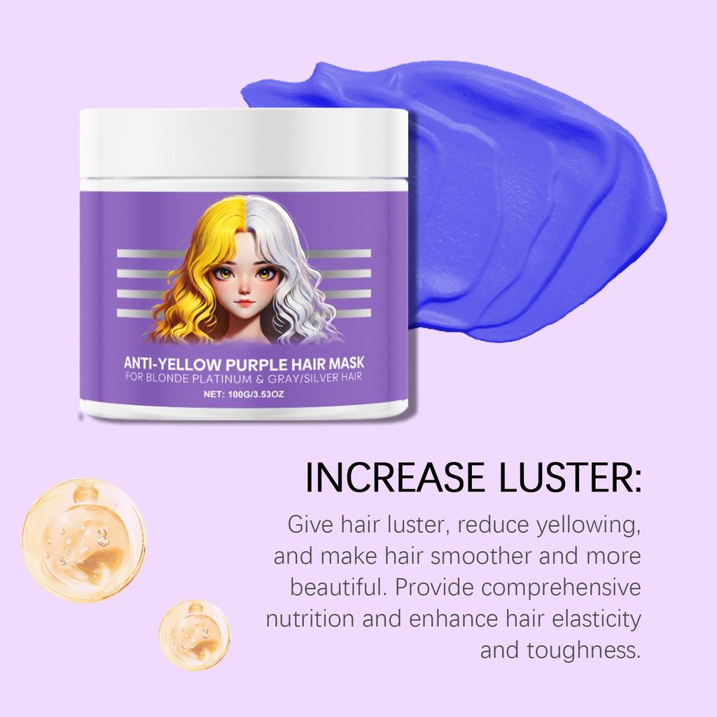 No Yellow Purple Hair Mask For Blonde , Gray And Hair 100ml