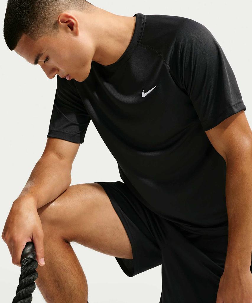 NIKE Flex Dry-Fit Short Sleeve Training Top M - Black:White / If2138-010