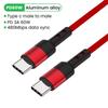 Кабель USB C - USB Type C для MacBook Quick Charge 4.0 PD 100 Вт 5 А, быстрая зарядка для Samsung Xiaomi 10, кабель для зарядки 1/2 м