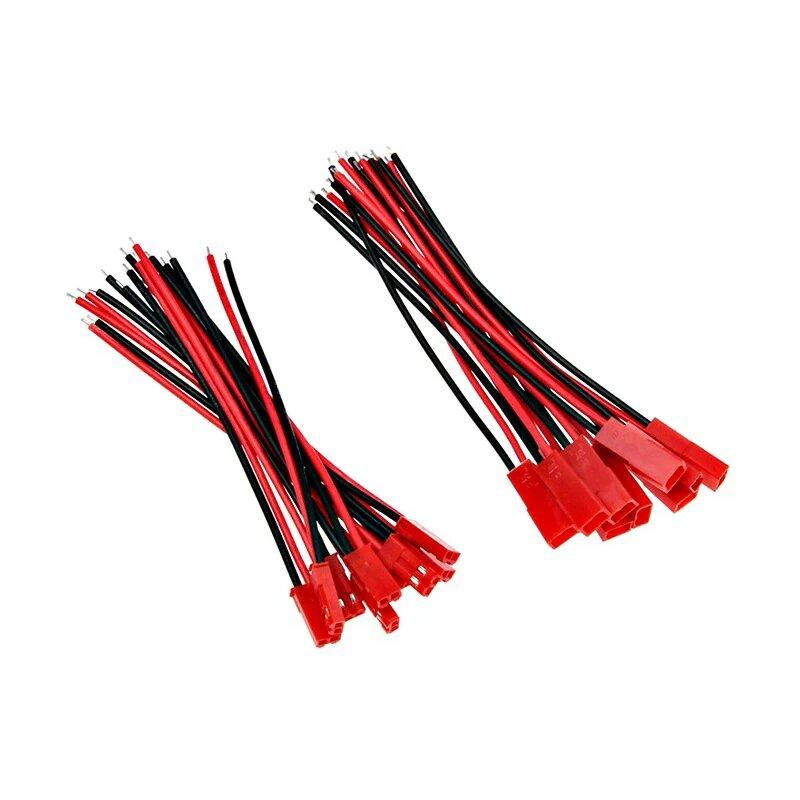 10 пар 22 AWG JST штекерный разъем 2-контактный штекерный разъем женский кабельный провод для светодиодной ленты RC игрушки адаптер батареи 10 см