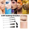 5 шт./компл. набор кистей для макияжа, сделай сам, металлическая ручка, бисер, тонкая мягкая щетина, натуральные нежные кисти с эффектом макияжа